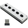 Fangxuee Tastiera Macro Personalizzata Programmabile Bluetooth Tastiera Macro in Silicone Silenziosa 5 USB Keypad Copy Paste Macropad