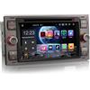 Erisin 8-Core Android 14 Bluetooth 5.0 DVD Autoradio per Ford C/S-Max Galaxy Kuga Focus Transit Mondeo 7 Schermo Tattile Supporta GPS Navigatore Wireless CarPlay Android Auto DAB+FM 4GB RAM+64GB ROM