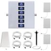 KKBSTR Amplificatore Segnale Cellulare Ripetitore GSM, 6 Bande 2G/3G/4G/5G, Tre Antenne Interne