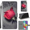 LeviDo-EU LeviDo - Cover compatibile per Oppo A54 5G/A74 5G/A93 5G/A93S 5G, in silicone, con chiusura magnetica, con coulisse, motivo divertente a portafoglio, colore: Rosa