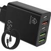 NFMAXONE Caricatore USB C 65 W + cavo, caricatore iPhone ricarica rapida spina multipla USB presa USB C rapida parete adattatore tipo C cellulare per iPhone 17 16 15 14 13 12 Pro MAX Plus, iPad, ricarica
