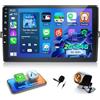 NHOPEEW 2G+64G Android Autoradio per Toyota A-uris 2006-2011 - Senza fili Carplay e Android Auto - 10 pollici Android Stereo con WiFi EQ GPS Mirror Link FM RDS + Telecamera posteriore