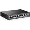 YuLinca Switch mini PoE a 10 porte con 8 porte PoE+, 2 uplink Fast Ethernet, 10/100 Mbit/s, 120 W 802.3af/at PoE, senza ventola, switch di rete PoE+ in metallo