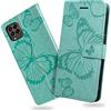 DENDICO Cover per Galaxy M33 5G, Portafoglio Custodia in PU Pelle per Samsung Galaxy M33 5G, Antiurto Cover a Libro con Slot per Carte, Verde