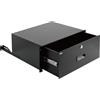 Tecmojo Cassetto Rack 4U, Montaggio su Rack da 19 Pollici, Chiudibile a Chiave con Supporto Posteriore, Portata 10kg, con Aperture per l'Inserimento e la Gestione dei Cavi, Nero