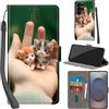 PHINIENLAND Cover per Samsung Galaxy S25 Ultra custodia portafoglio Gatto | 3 scomparti carte, 1 tasca banconote, Chiusura magnetica, Supporto, Pelle PU flip cover per Samsung S25 Ultra