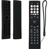 kwmobile Custodia Silicone Telecomando Compatibile con Hisense ERF2B38H / ERF2K38H /ERF2F38H Cover - Guscio Protettivo Telecomando Antiscivolo - Nero