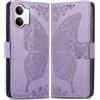 MOJIA Cover in Pelle per Vivo Y21 5G, Custodia Premium a Portafoglio con Interno Case in TPU e Porta Carte [Cinturino da Polso in Regalo]. Lavender