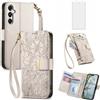 Asuwish Custodia a portafoglio per Samsung Galaxy A13 4G/5G con pellicola protettiva in vetro temperato e slot per carte di credito accessori con cerniera cinturino da polso A04s M13 G5 A 13 LTE 13A