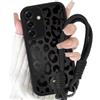 Yirlbey Cover con Cordino Orologi per Samsung Galaxy A35 5G 6,6, Morbido Silicone Custodia con Aesthetic Nero Leopardata Disegni, Antiurto Case con Tracolla Collana per catena Samsung A35 5G, mucca