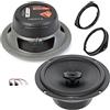EvoTuning Kit 2 Casse Altoparlanti Anteriori per Fiat Panda 312_319 dal 2012 compatibile con Hertz CX 165 Linea Cento Set 2 Coassiali 16,5cm + 2 Anelli Adattatori e 2 Connettori (no plug and play)