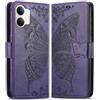 MOJIA Cover in Pelle per Vivo Y21 5G, Custodia Premium a Portafoglio con Interno Case in TPU e Porta Carte [Cinturino da Polso in Regalo]. Viola