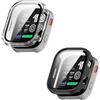 Generic Confezione da 2 custodie rigide con pellicola protettiva per Amazfit Bip Max, custodia protettiva rigida in policarbonato antiurto antigraffio con vetro temperato, verde