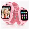 ELEJAFE 4G Smartwatch Bambini con GPS e Videochiamata, Telefono Orologio Bambino con GPS, SOS, Chat Vocale, Impermeabile IP68, Modalità Classe, Camera, Sveglia, Giochi, Smartwatch Regalo per Bambino e Bambina