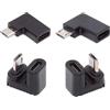 cablecc 4 pz/lotto 90/360 gradi angolato Tipo USB-C USB2.0 Tipo C Femmina a Micro USB Maschio Adattatore Dati di Alimentazione