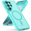 Oududianzi-Cover per Samsung Galaxy S26 Ultra 5G Magsafe, Blu Verde | Custodia Traslucida Posteriore PC Silicone TPU Bumper, Protezione Della Fotocamera, Cover Militare Antiurto Anti-Impronte
