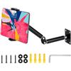 NZZVNZ Supporto da Parete per Tablet, Supporto Tablet Muro, Girevole a 360° Supporto per Tablet con Braccio Regolabile per Tutti Smartphone e Tablet da 4.7-12.9 Pollici