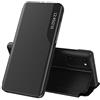 TANYO Smart View Cover per Samsung Galaxy S20 FE (Fan Edition), Prime Custodia a libro con display trasparente finestra, elegante specchio Flip Case Cover con supporto pieghevole - Nero