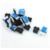 Ruilogod 20pcs Telefono sostituzione di plastica 6 Pins Switch Hook Blu Bianco