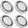 PATIKIL 4 Pezzi Griglia di Ventilazione Rotonda 50mm/2 Plastica Grigio | Presa d'Aria Pavimento Foro per Casa Soffitto Parete Condotto Pensile Armadio Guardaroba