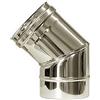 MBM Canna fumaria parete doppia coibentata inox curva 45 dn 100/150
