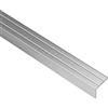 Gedotec Profilo paragradino autoadesivo alluminio argento 2000 mm - profilo angolare non forato da incollare 25 x 8 mm - paraspigolo gradino scanalato - Made in Germany