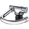 Gokelomg Rubinetto pieghevole da cucina girevole a 360 gradi, miscelatore monocomando per acqua fredda e calda, rubinetto in rame per barche da