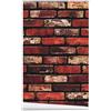 ICYEHAO Carta da Parati Mattoni Rossa,44.5 x 500cm Carta da Parati Adesiva Muro Rosso Beige Mattone e Pietra Pellicola Adesiva per Mobili,Camera da Letto,Soggiorno,Bagno,Cucina