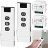 Vaileal Set di 2 interruttori radio per tapparelle, interruttore per tapparelle, interruttore intelligente relè, interruttore per tapparelle con telecomando RF per tapparelle elettriche, timer per tende