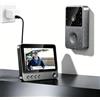 VeftBltrem Campanello con fotocamera e monitor, 1080P HD, IP65, impermeabile, schermo da 4,3 pollici, grandangolo di 170°, campanello radio con fotocamera, citofono a infrarossi, visione notturna a