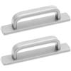 XBAIPIN Set di 2 maniglie autoadesive per porte scorrevoli, 180 mm, maniglie da cucina in lega di alluminio, impugnatura adesiva per armadi, maniglia scorrevole senza fori per armadi, porte interne e