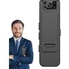 Zceplem Videocamera Portatile, Piccola Videocamera Indossabile HD 1080P, ObiettivoDi Regolazione A 180°, Comodo Registratore di Visione con Clip Posteriore, Videocamera Bady per Interni Ed Esterni