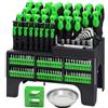 Yopption Set di 118 cacciaviti magnetici, resistenti in acciaio al cromo vanadio, testa ergonomica, impugnatura morbida, utensili manuali con scaffalature in plastica, per riparazioni domestiche fai da te