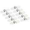PATIKIL 0,9/5mm Rigido Tubo Fascetta Morsetto 30pz 304 Inox Acciaio Due Fori U-forma Tubo Clip Fermatubo Supporto per Fissaggio Tubi
