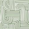 VEELIKE Carta da Parati Geometrica Verde Salvia Pellicola Adesiva Geometrica Arco Carta da Parati Moderna Astratto Fotomurale da Parete Camera da Letto Bagno Adesivo per Mobili 44,5 cm x 300 cm