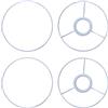 KUMGROT Set di 2 anelli per paralume, anello adattatore per paralume, anello in ferro resistente, supporto per paralume bianco per lampada da scrivania, paralume, stile europeo, diametro 15 cm
