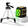 Aicharynic Livella laser a croce con treppiede, laser verde a croce, autolivellante a 360°, laserverticale e orizzontale, portata 30 m, lasera croce per interni ed esterni, fai da te