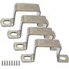 Faspiroty 4 pezzi di fascette per tubi quadrati M80 x 80 in acciaio inox 304, fascette per tubi a U, fibbie, supporti a U, morsetti a sella