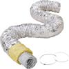 VEVOR Tubo Flessibile Coibentato 158x7620 mm Condotto di Sfiato Termoisolante in Alluminio PET con 2 Fascette Stringitubo Protezione a Tre Strati per Ventilazione, Riscaldamento, Raffreddamento, R-4.2