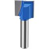 sourcing map - Punta per fresa, diametro 19 mm, diametro 8 mm, 2 scanalature in carburo con punta non rivestita per la lavorazione del legno