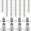 QUARKZMAN 30 Pezzi Chicago Screw M3x7mm 3mm Lunghezza Metalliche Phillips Rivetto Chiodo Perno Bulloni Rivetti Perno Di Fissaggio Per DIY Cintura Borsa Artigianato Legatoria, Argento