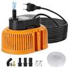 Ysislybin Pompa Sommergibile Acque Scure, Pompa Sommersa 75W 3200L/H pompa di Scarico per Copertura con Cavo da 7,2 m, 6 Adattatori Diversi, Tubo da 5 m Protezione Dalla Mancanza d'acqua
