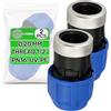 ONIX TECH 2 Pezzi Raccordo Manicotto Ø 20 mm x 1/2″ Polipropilene PP per il Collegamento di Tubo Polietilene PE con Filetto Femmina Rinforzata con Anello in Acciaio Zincato - Garanzia di 5 Anni - ONIX TECH