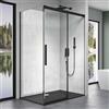 doporro Box Doccia Angolare 80x100x195 cm con Porta Scorrevole Soft-Close