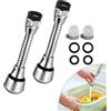 SIGANDG Doccino Per Lavandino Cucina Rompigetto Rubinetto Cucina Aeratore Rubinetto Girevole a Grande Angolo 360 Gradi per Cucine, Bagni e Lavandini, Protezione Antispruzzo （2 pezzi）
