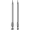 QUARKZMAN 2pz Punte Cacciavite Quadrate SQ2 1/4 Attacco Esagonale 100mm/4 Lunghezza magnetica 4 Punti Punte Esagonali in Acciaio S2 Grado Industriale Cacciavite Elettrico 6mm Asta
