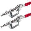 Guador Morsetti a Levetta,Guador 2 pezzi Capacità di Tenuta Corsa Push Pull Action Toggle Morsetto Strumento Attrezzo a Levetta per Attrezzi Pesanti Orizzontale a Sgancio Rapido (136 kgf)