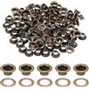 QUARKZMAN 100 Set Di Occhielli, 4.5mm Occhielli In Ottone Con Rinforzo Automatico E Rondelle Per Cinture, Scarpe, Abbigliamento, Nuclei Di Perle, Progetti Fai Da Te, Bronzo
