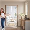 CHBIN Porta Magnetica Zanzariera 70 x 140 cm, Magnetica, Chiusura Automatica, Senza Foratura, Rete Fine, Zanzariera Porta Adesiva per Finestra Balcone, Bianco