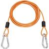 PATIKIL 2m Cavo Sicurezza Acciaio Con Moschettone, 1Pc Cavo Flessibile Rivestito PVC Con Doppio Anello Per Blocco Bici Catena Sicurezza Per Viaggi All'Aperto, Colore Arancione Trasparente